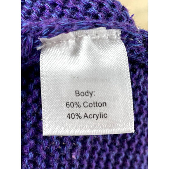 Norman Thompson Purple V Neck Long Sleeve Pullover Sweater Size Medium - Picture 9 of 10